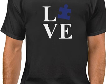 Love Autism Shirt- Puzzle Piece T-Shirt - Autism Awareness T-Shirt - Autism Society Support Tee - Autistic Gift