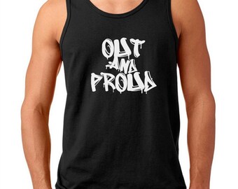 Men's Tank Top - Out And Proud Shirt - Coming Out T-Shirt - LGBT Tee - Gay Lesbian Bisexual Trans - LGBTQ Gift - Pride Month