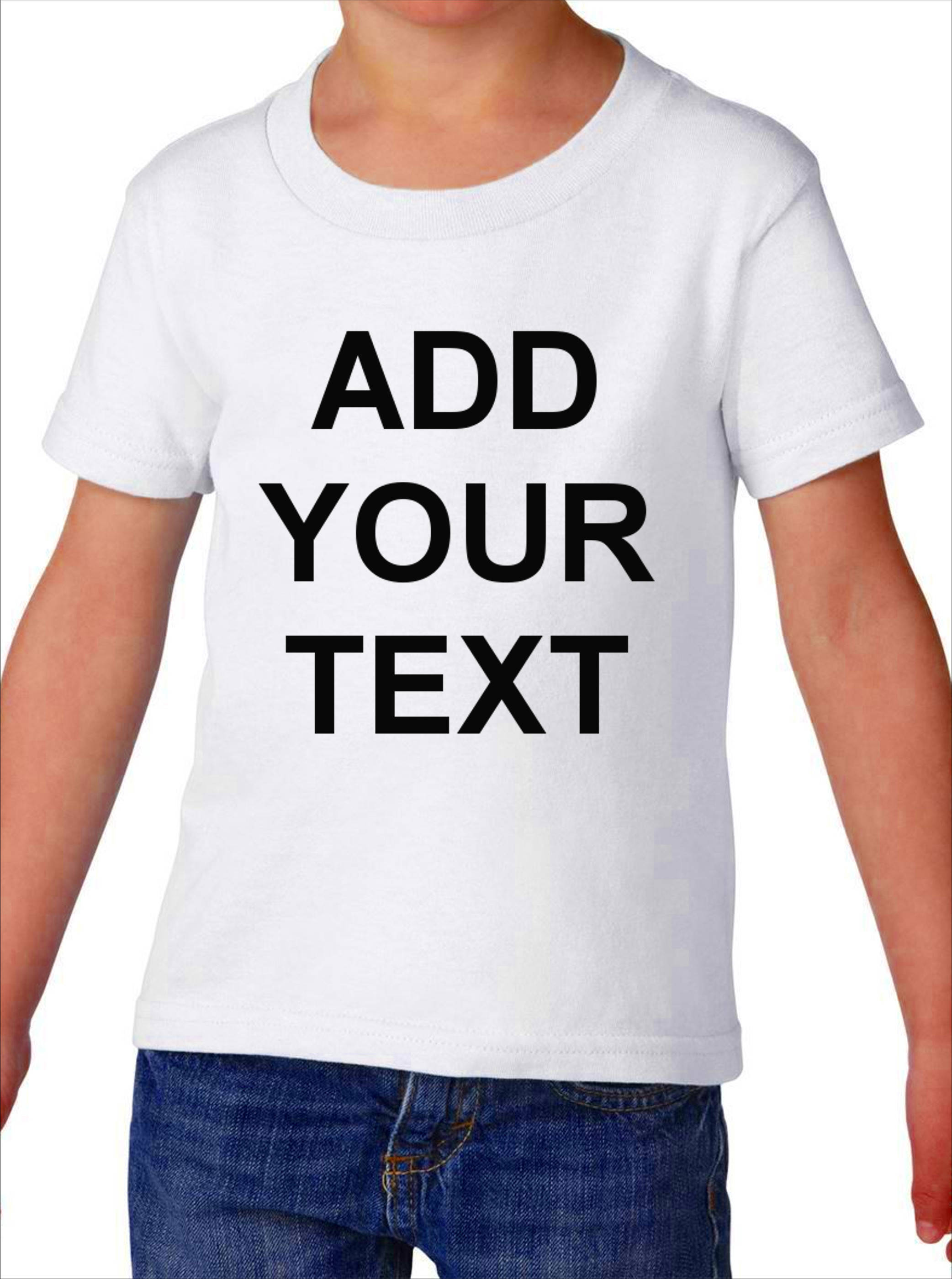 Toddler Kids Add Your Own Text Shirt Custom T-Shirt | Etsy