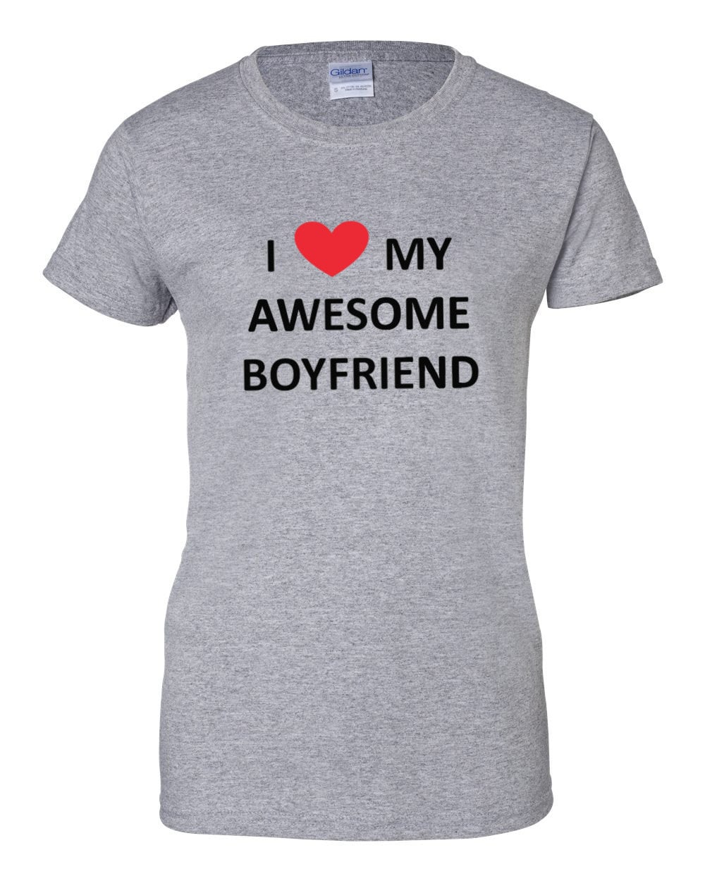 Womens I Love My Awesome Boyfriend T Shirt, Best Friend Gift TShirt