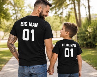 Big Man Little Man Matching Shirts, Father Son Outfit, Dad And Son Shirt Set, Fathers Day Gift, Daddy And Me Shirts