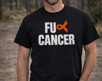 FU Cancer Shirt, Leukemia Awareness Shirt, Survivor Support Tee, Orange Ribbon Cancer Shirt, Fighter Gift, Strength Support Tee, Awareness