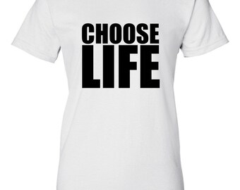 Ladies Choose Life George Michael Shirt, Wham Fan Retro Pop Icon Women S-3XL