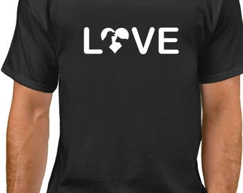 Love Dog & Cat T-Shirt - Funny Tee - Pet Lovers Shirt - Birthday Gift - Rescue Mom Dad - Bday Present