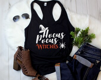 Hocus Pocus Womens Tank Top, Witches Halloween Shirt, Fall Tee, Witch Halloween Top, Hocus Pocus Graphic Shirt, Spooky Womens Costume