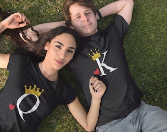 King & Queen Shirts Matching SET, Couples Shirts, 100% Cotton, Pre-shrunk, His and Hers Tees, Perfect Gift for Couples, Love T-Shirts