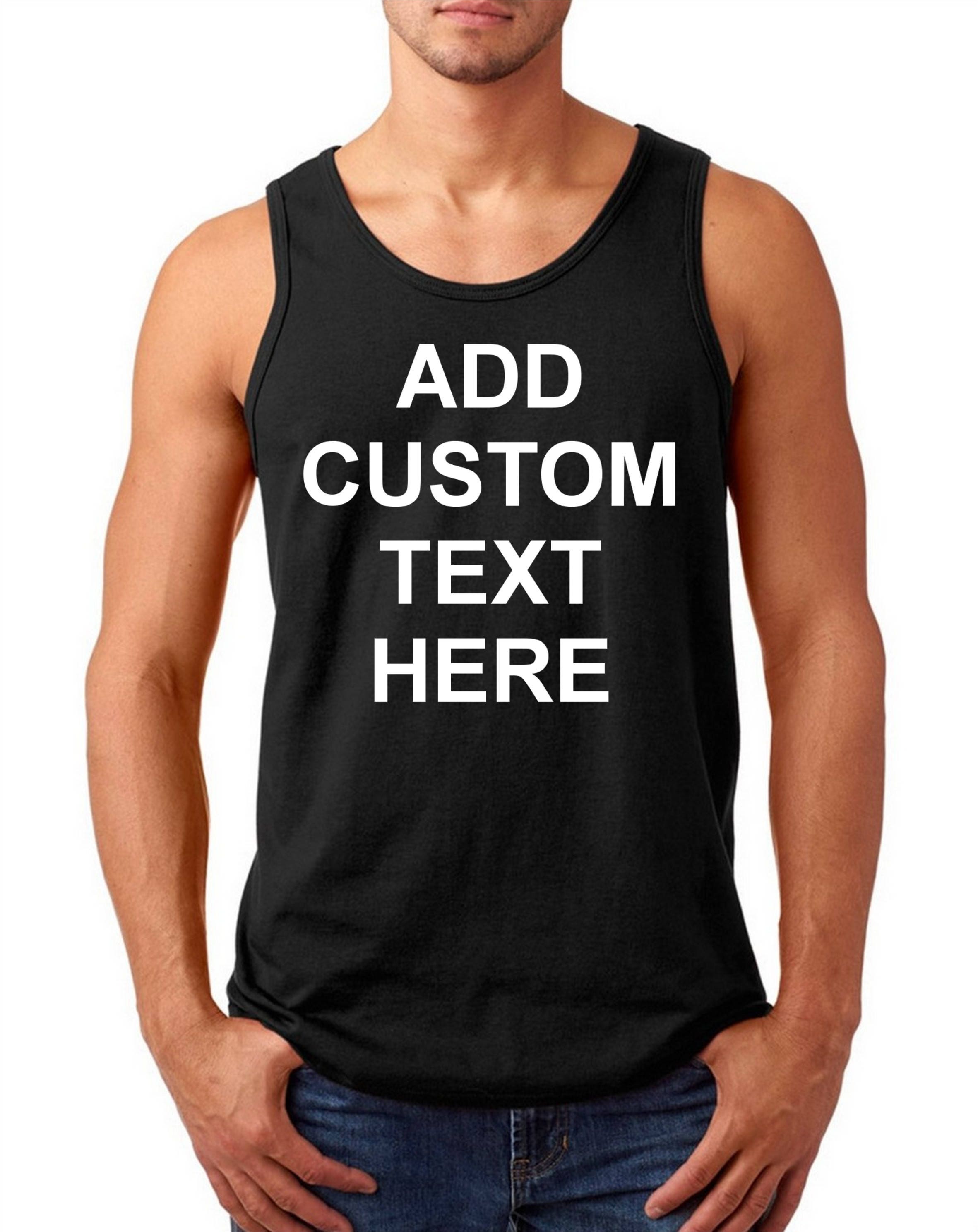 Mens Tank Top Custom TShirt Your Own Text Business Name