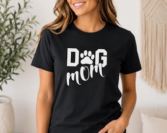 Dog Mom Shirt, Puppy Lover Gift, Fur Mama Tee, Rescue Parent Apparel, Canine Enthusiast Present, Pawprint Graphic