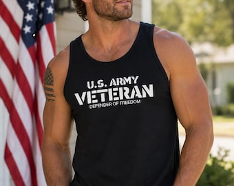 Army Veteran Tank Top, Patriotic Military Shirt, USA Freedom Support Tank