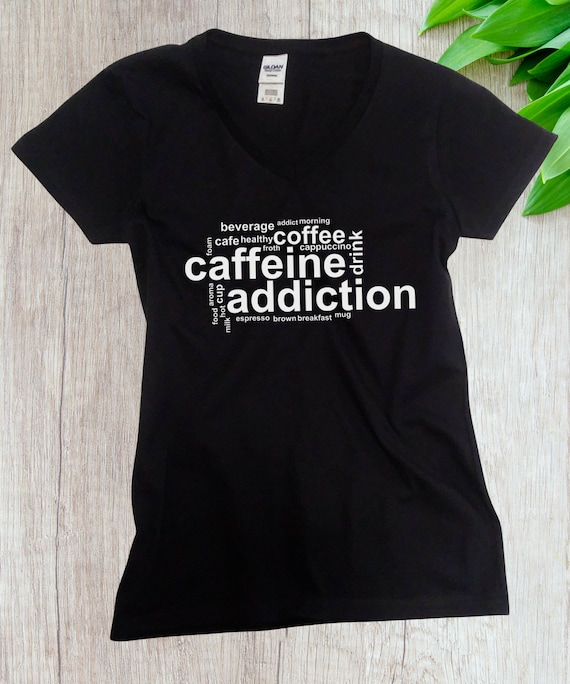 Caffeine Drinker Lifestyles Powered By Caffeine Funny Coffee Women's V-Neck T-Shirt