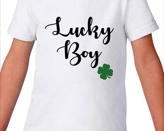 Toddler Kids - Lucky Boy - Saint Patrick's Day Shirt, Party, Irish Shamrock, St Paddy Shirt, Lucky Shirt, Boys Tee