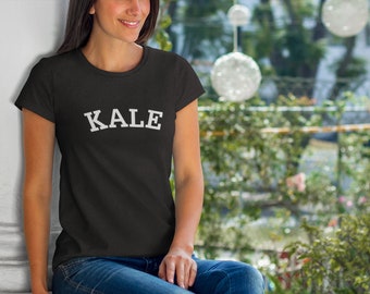 Ladies Kale T-shirt - Vegan Tee, Vegetables Lover, University Tee, Vegetarian Shirt