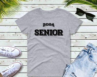 Womens - 2024 Senior T Shirt, Class Of 2024, Senior Shirt For Adult, Crewneck, Graduation Gift, Senior 2024, New Grad Gift, High School