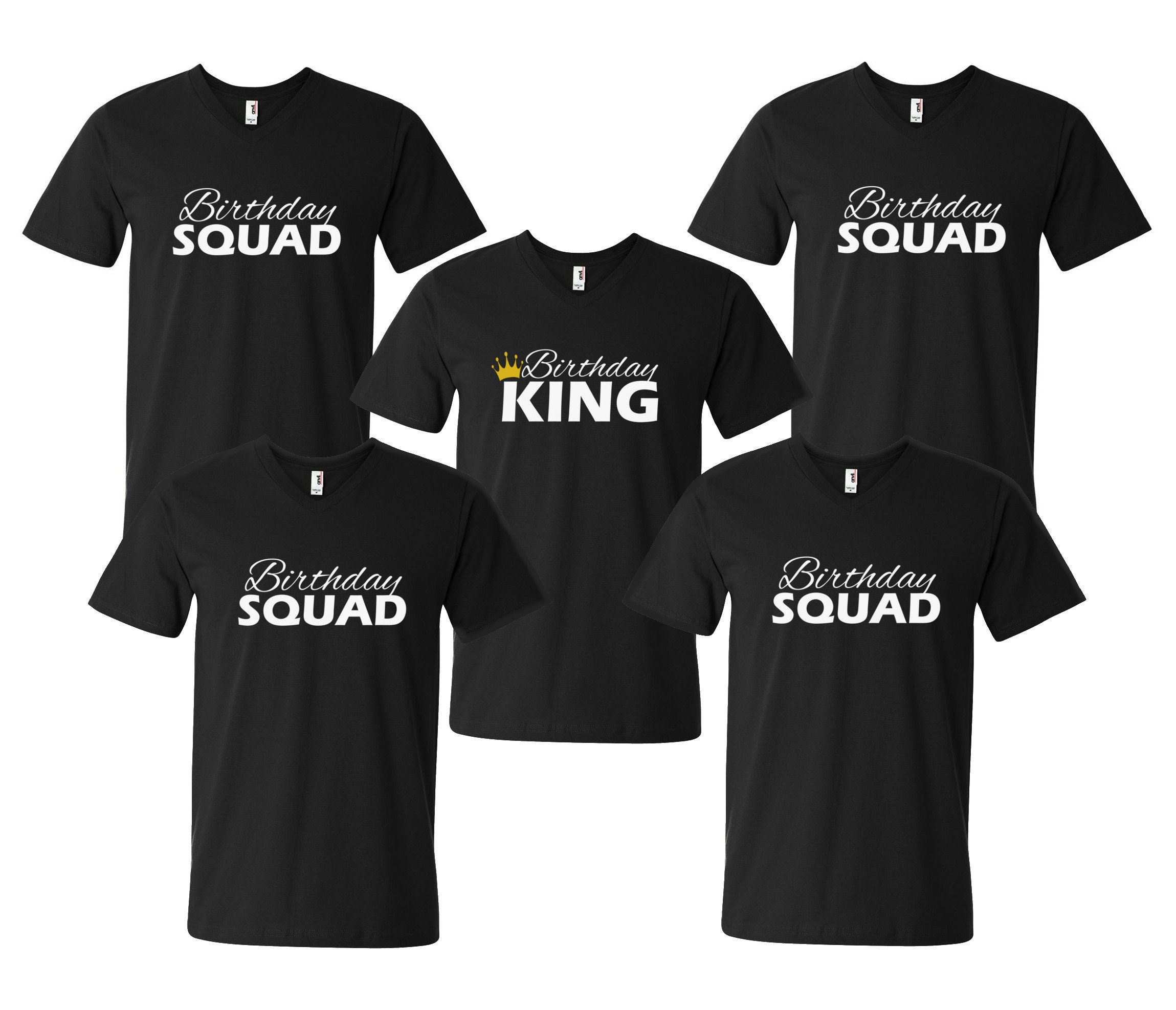 V neck Men s Birthday Squad Shirts 2 Bday King T Shirts Gift For v-neck-men-s-birthday-squad-shirts-2-bday-king-t-shirts-gift-for