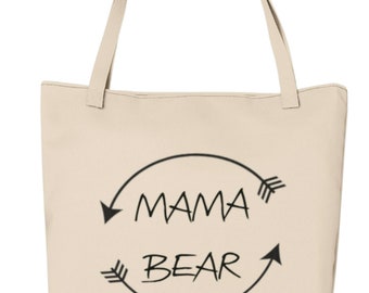 Mama Bear, Tote Bag, Shopping Bag, Shoulder Bag, Grocery Bag, Canvas Bag, Mothers Day Gift, Mom Life, Funny Gifts