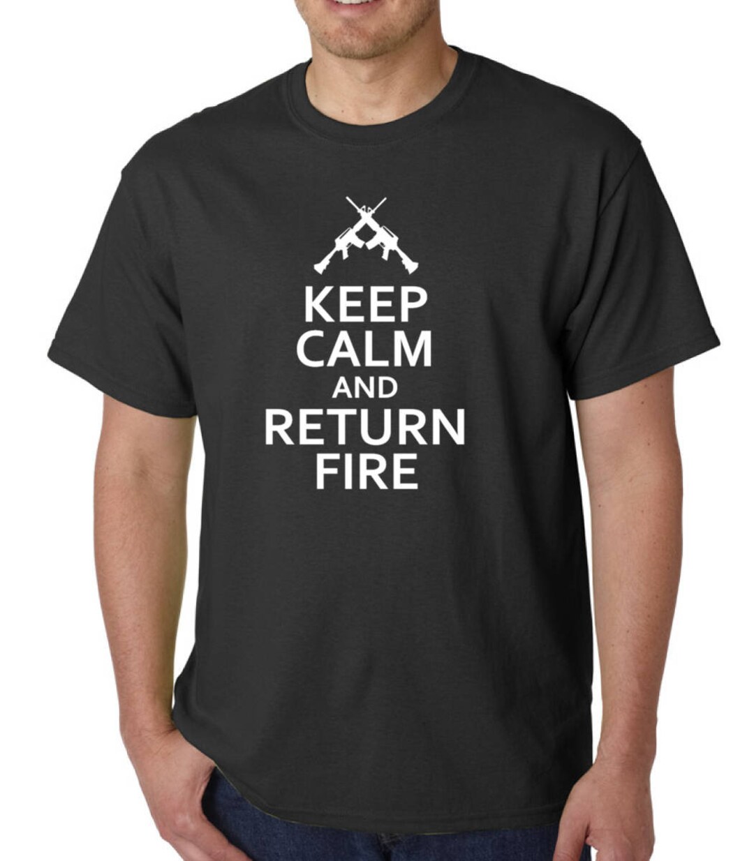 Keep Calm and Return Fire T-shirt: 2nd Amendment US Military Tee - Etsy