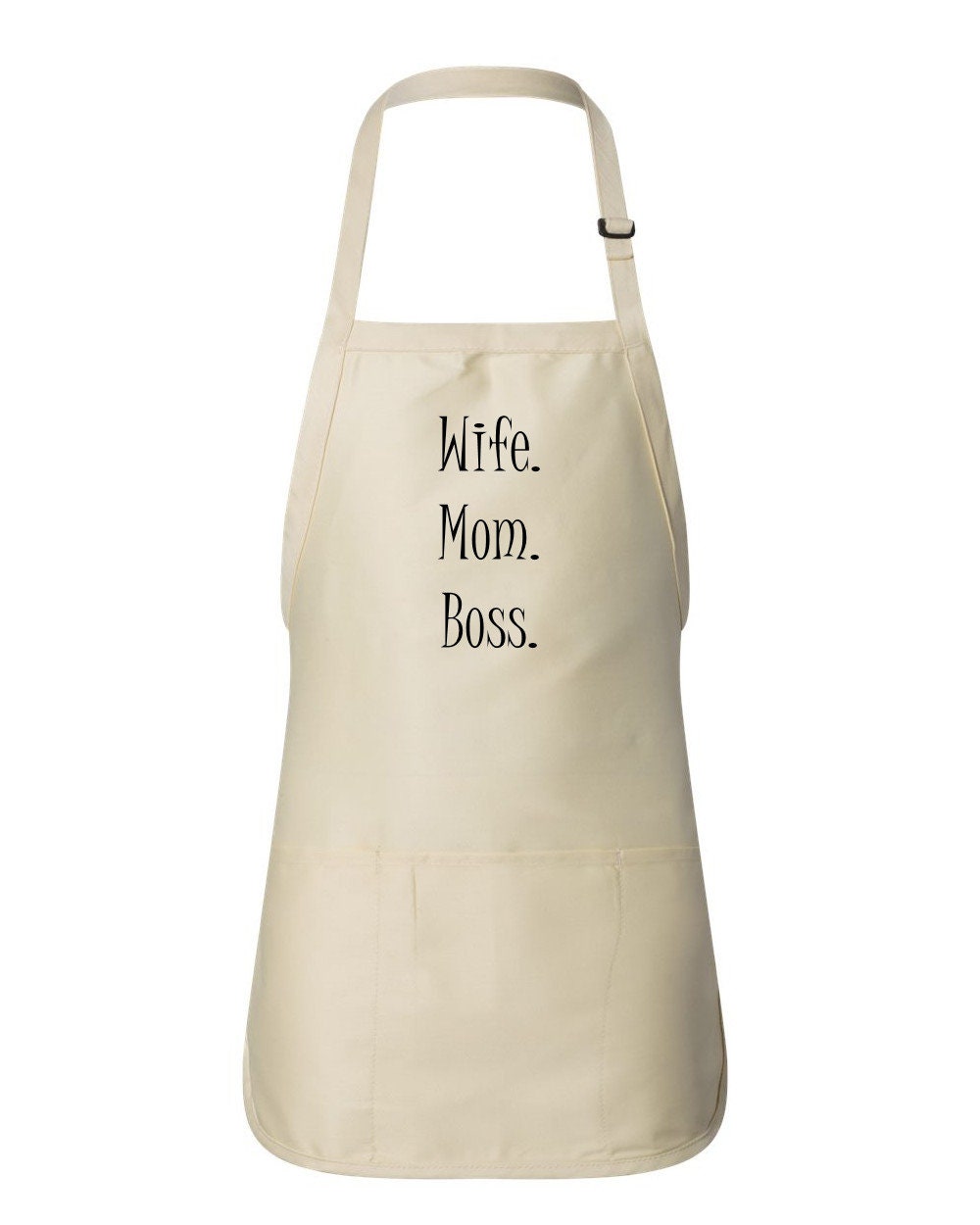 Apron - Wife Mom Boss, Kitchen Apron with Three-section Pocket, Mommy,  Mama, Cooking Gift for Mothers Day, Mom Life