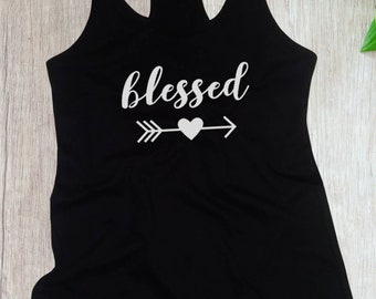 Womens Tank Top Blessed #2 T-Shirt Easter Tee Shirt Thankful Grateful Gift For Her
