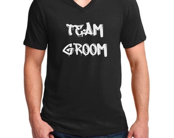 V-neck Men's - Team Groom #2 T Shirt, Gift For Groom, Bachelor Party Shirt, Team Groom Shirts, Groom Shirt, Team Groom, Best Man, Groomsmen