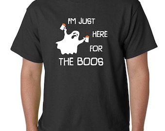 I'm Just Here for the Boos Shirt, Funny Halloween Beer Tee, Party Shirt for Men, Halloween Drinking Shirt, Costume Shirt, Fall Funny Shirt