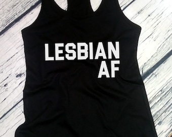 Ladies Tank Top - Lesbian AF Shirt - Marriage Equality - Love is Love T-Shirt - LGBT Tee - Gay Lesbian Bi LGBTQ