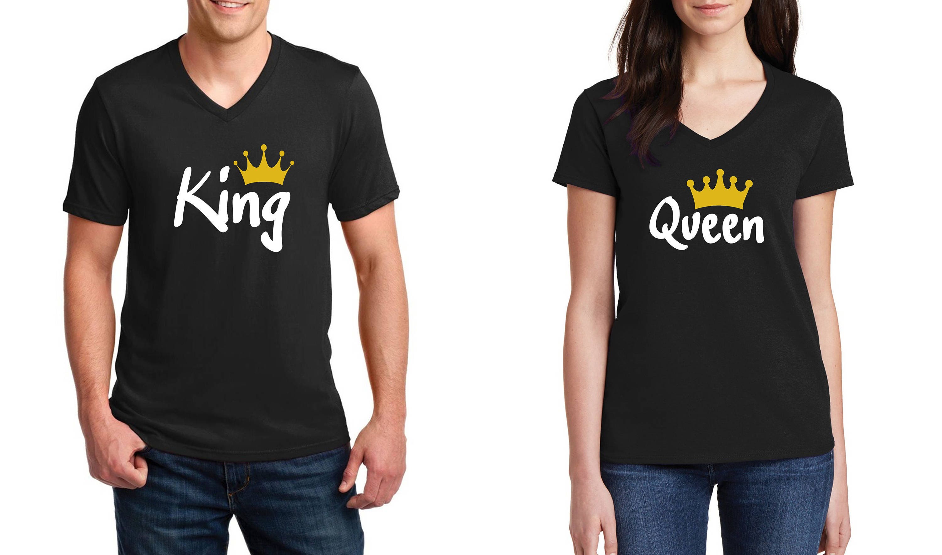 T-Shirt Couple King Queen