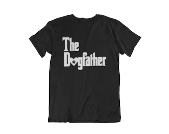 The Dogfather T Shirt, Dog Lover Gift, Funny Dog Shirt, Puppy Paw Tee, Men's Cotton Crewneck, Animal Rescue Shirt, Pet Dad, Dog Owner Gift