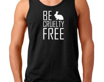 Men's Tank Top, Be Cruelty-Free Shirt, Stop Animal Abuse Tee, Against Animal Testing, Vegan Activist Shirt, Vegetarian Gift, Ethical Fashion