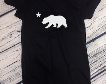 California Flag Black Print Silhouette Asst Colors Youth T-Shirt/tee 