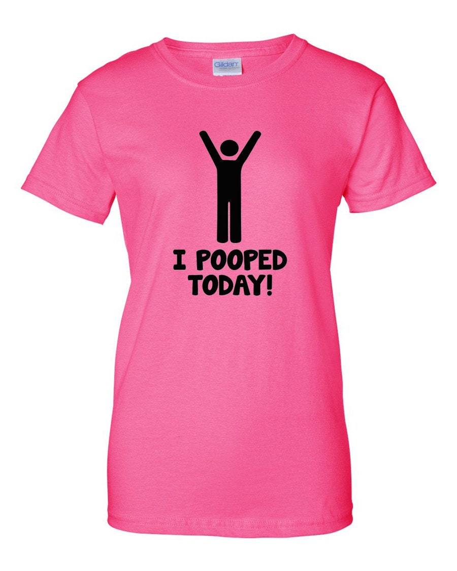 Pooped Today Funny T-shirt Stick Figure 