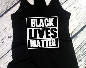 Womens Tank Top Black Lives Matter Shirt - Justice - Freedom T-Shirt - History African American T Shirt - Civil Rights Tee - Racerback