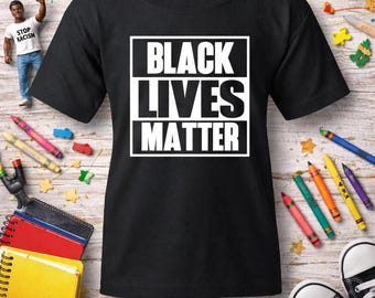 Black Lives Matter Youth Shirt, Civil Rights Kids Tee, Justice Freedom Top, Equality Message Shirt, African American History Gift, Handmade