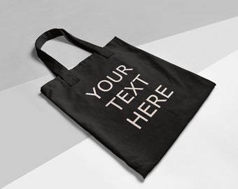 Custom Tote Bag, Personalized Cotton Bag, Add Your Text, Custom Gift, Custom Handwriting, Reusable Bag, Shopping Bag, Name Tote, Design