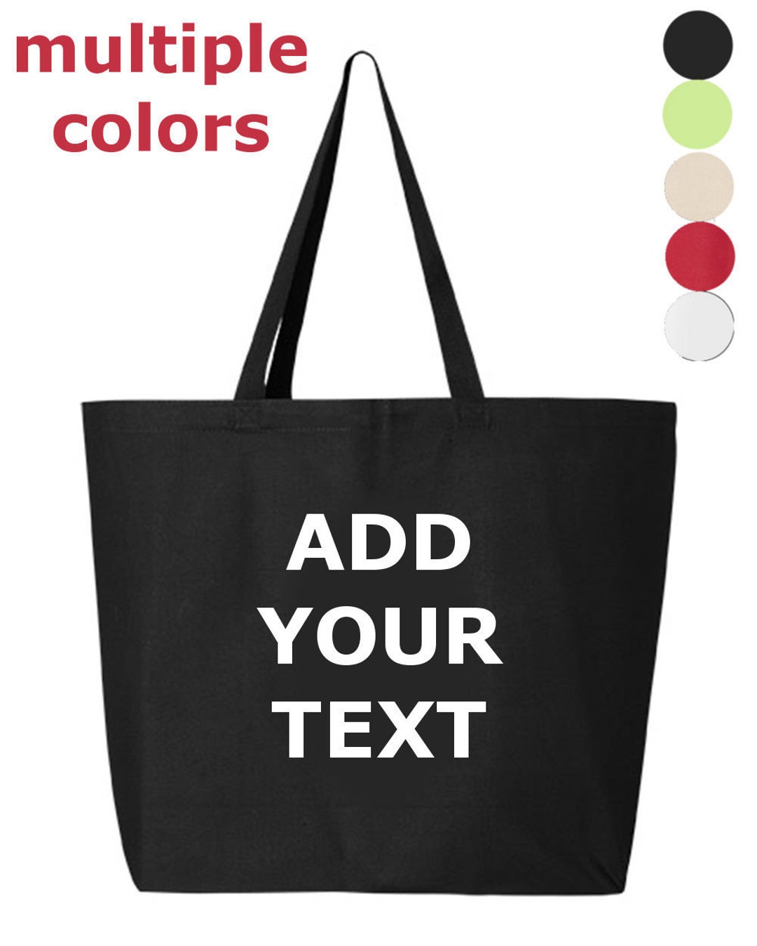 Personalized Tote Bag 25L, Add Your Text, Personalized, Custom Printed ...