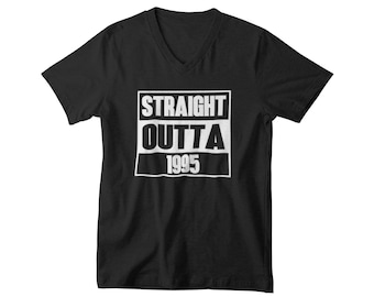 Straight Outta 1995 Shirt, Mens V Neck 30th Birthday Gift, Vintage 1995 Tee, Funny 30 Year Old Shirt, Retro 30th Birthday Shirt for Him