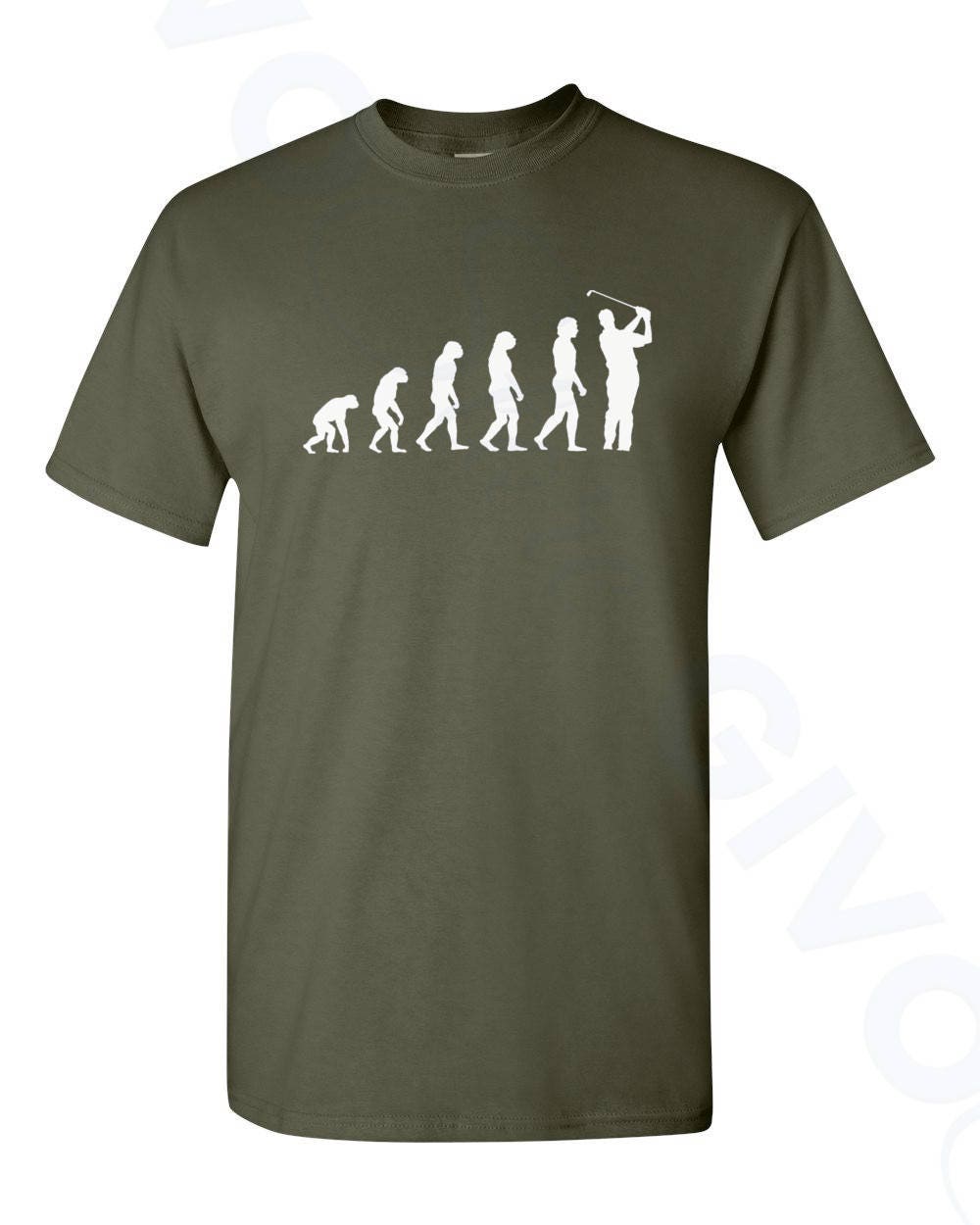 Evolution Golf T Shirt Funny Golfing Tee Sport T shirt Golfer