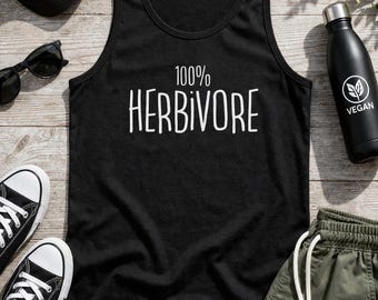 Vegan Tank Top Men, Herbivore Shirt, Plant Based Diet Tee, Animal Lover Gift, Veggie Lifestyle Shirt, Ethical Fashion Top, Vegan Outfit