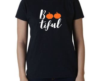 Womens Bootiful Shirt, Funny Halloween Shirt, Cute Spooky Tee, Pumpkin Top, Halloween Costume Shirt, Fall Shirt, Fall Gift, HalloweenOutfit