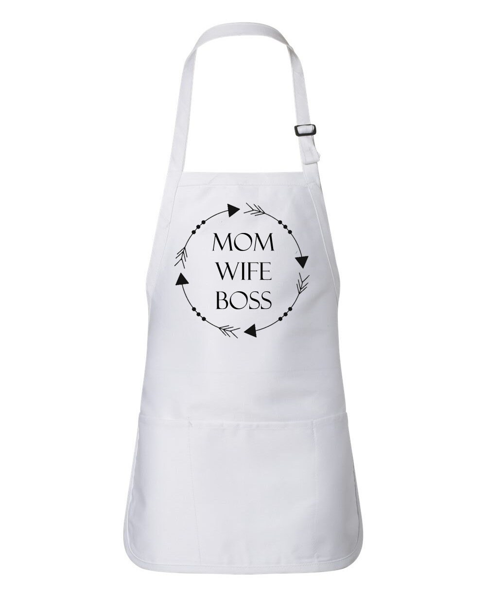 Apron - Wife Mom Boss, Kitchen Apron with Three-section Pocket, Mommy,  Mama, Cooking Gift for Mothers Day, Mom Life