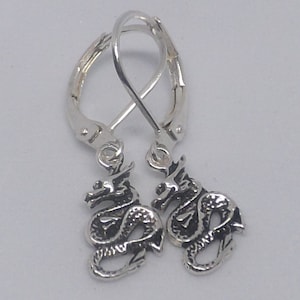 Mystic Asian Dragon Sterling Silver Earrings