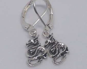 Mystic Asian Dragon Sterling Silver Earrings