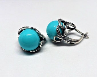 本物のターコイズシルバーマーカサイトリング、サイズ5.5と8 - Etsy 日本