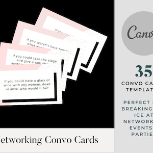 Netwerkgesprekkaarten - Kantoor-/feest-/evenementspel - Direct downloaden - Afdrukbare spellen - Leuke ijsbrekeractiviteit - Werkfeest