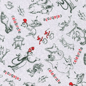 Half Yard Dr Seuss Celebrate Cotton Fabric