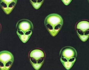 Half Yard Alien Invasion/ Area 51 / 100% Cotton Fabric