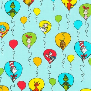 Half Yard Dr Seuss Balloons Cotton Fabric