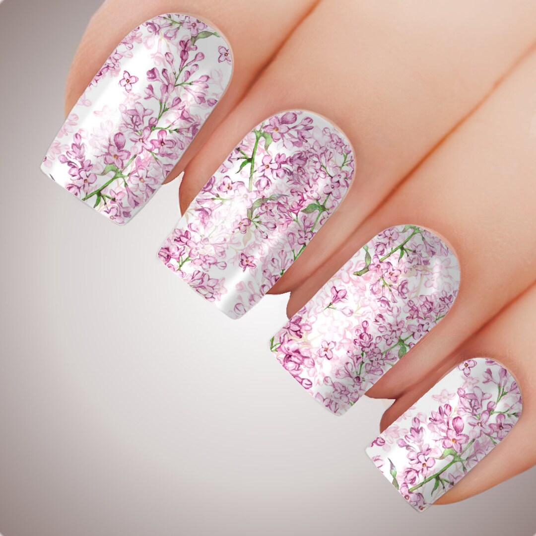 SAMADHI FLORAL Full Cover Nail Decal Art Water Slider Transfer - Etsy