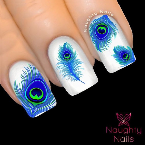 peacock nail  Peacock nails, Peacock nail designs, Pretty nails