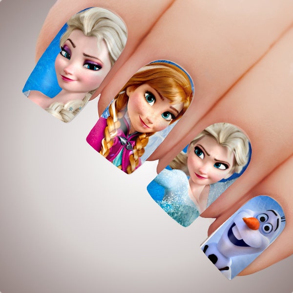 Frozen Nail Art Etsy