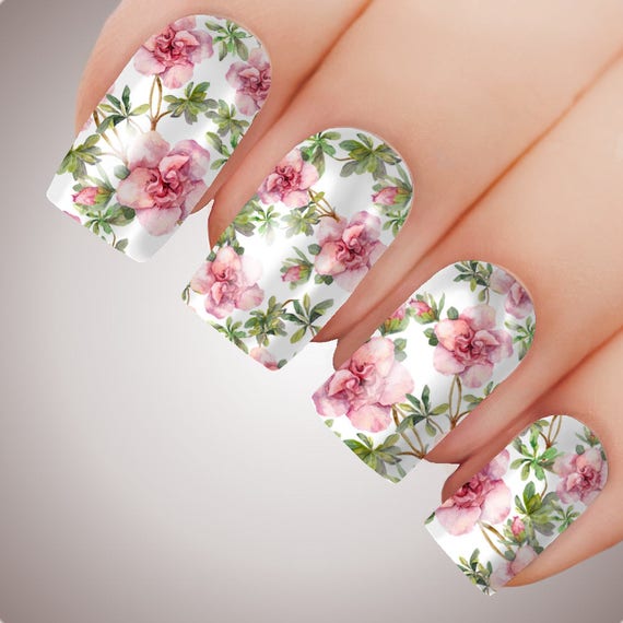 Sweet Hibiscus ULTIMATE COLLECTION Full Nail Decal Water - Etsy